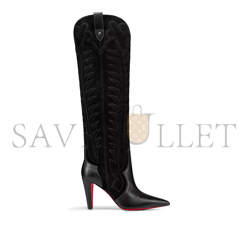 Chr1st1an louboutin sanita botta 85 leather and suede boots